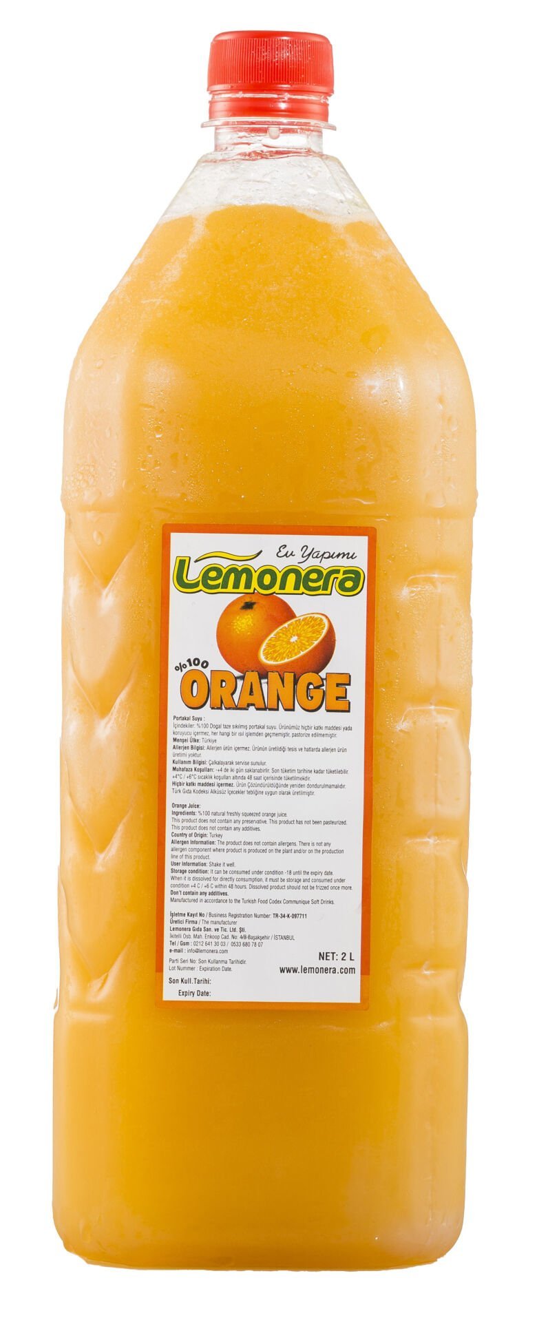 Lemonera Portakal Suyu %100 1 Litre x 9 Adet