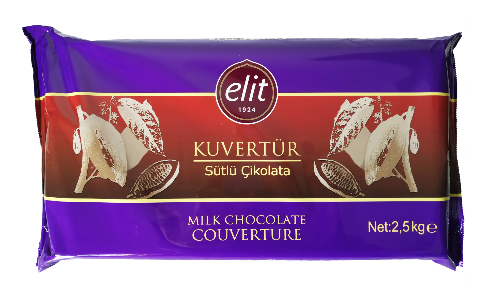 Elit Sütlü Çikolata Kuvertür 2,5 Kg