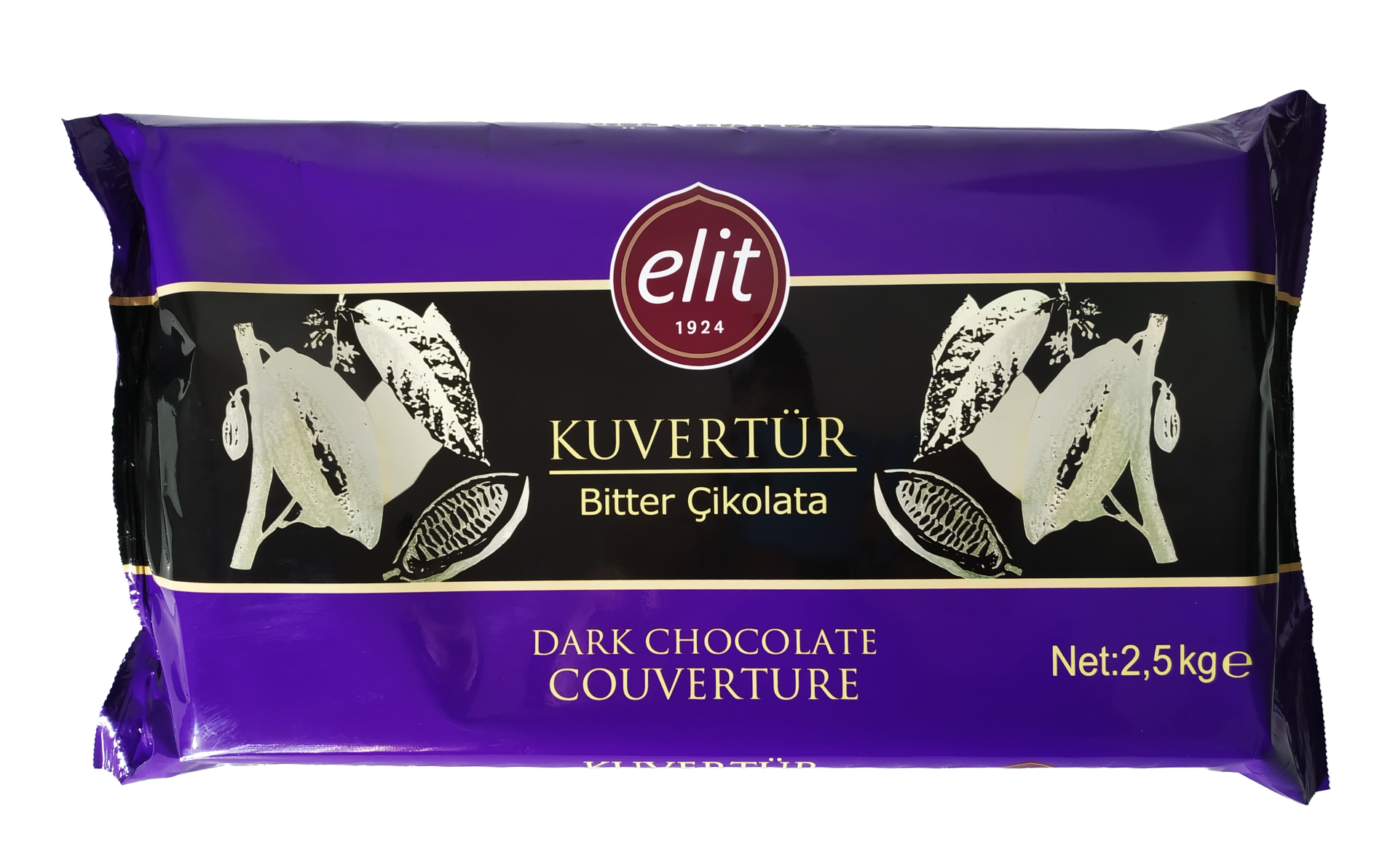 Elit Bitter Çikolata Kuvertür 2,5 Kg
