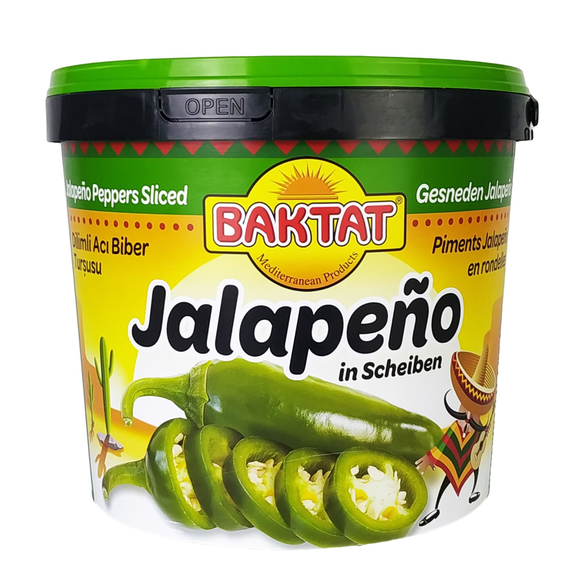 Baktat Jalapeno Dilimli Acı Biber Net: 6 Kg