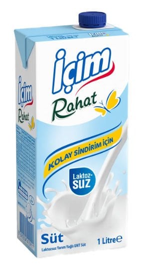 İçim Rahat Laktozsuz Süt 1 Litre x 12 Adet