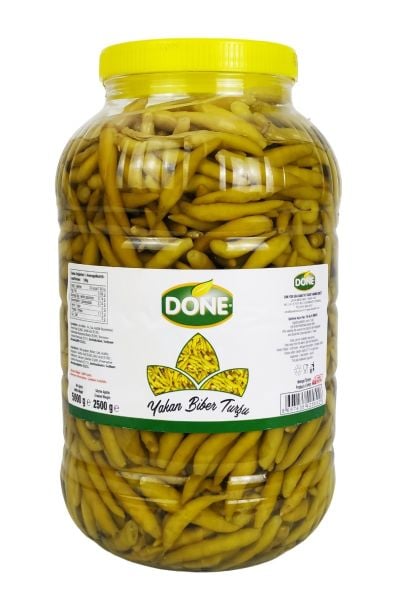 Done Yakan Biber Turşu 5 Kg  (Süzme 2,5 Kg)
