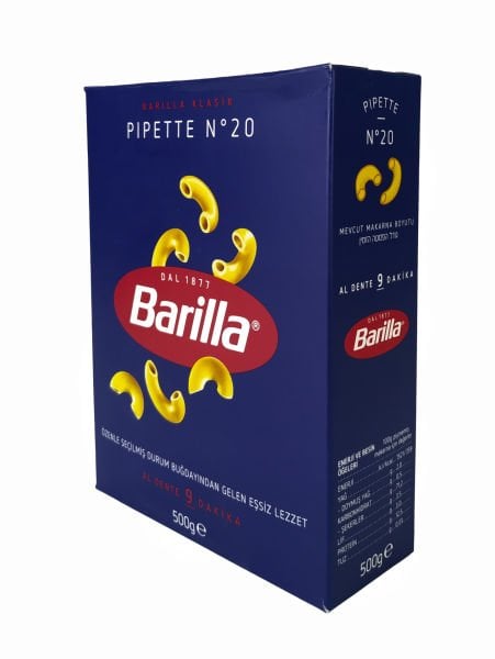 Barilla Pipette No:20 500 Gram x 9 Adet