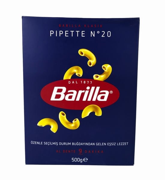Barilla Pipette No:20 500 Gram x 9 Adet