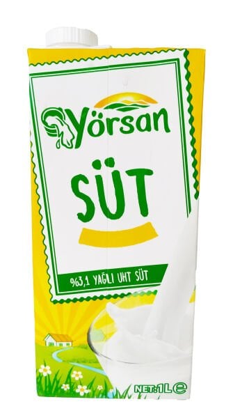 Yörsan Tam Yağlı Süt 1 Litre x 12 Adet
