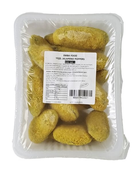 Emba Yeşil Jalapeno Poppers 500 Gram x 12 Adet