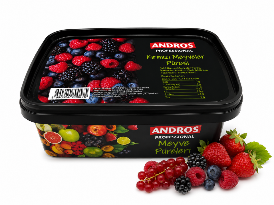 Andros Kırmızı Meyveler Püresi 1 kg