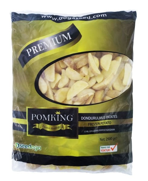 Pomking Premium Elma Dilim Patates 2,5 Kg x 6 Adet