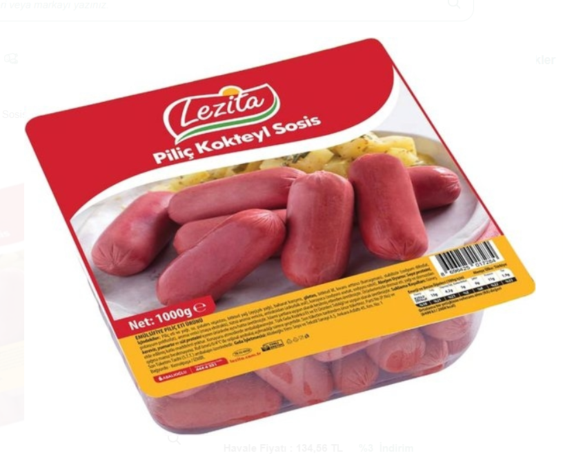 Lezita Büfe Uzun Piliç 1 Kg x 6 Adet