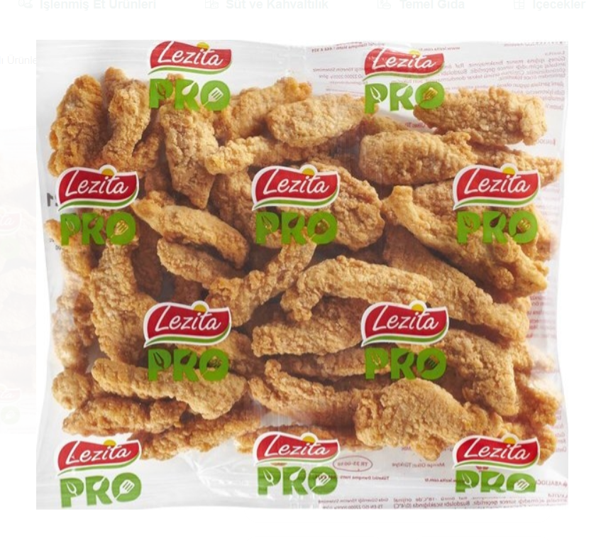Lezita Donuk Piliç Çıtır Jumbo Fileto 1 Kg x 10 Adet