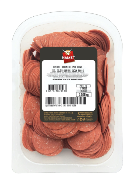 Namet Dilimli Dana Sucuk 500 Gr x 8 Adet