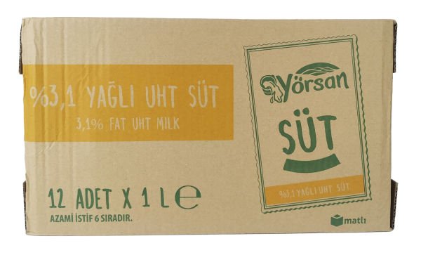 Yörsan Yarım Yağlı Süt 1 Litre x 12 Adet