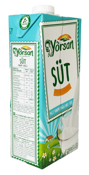 Yörsan Yarım Yağlı Süt 1 Litre x 12 Adet