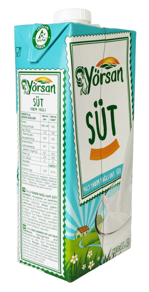 Yörsan Yarım Yağlı Süt 1 Litre x 12 Adet