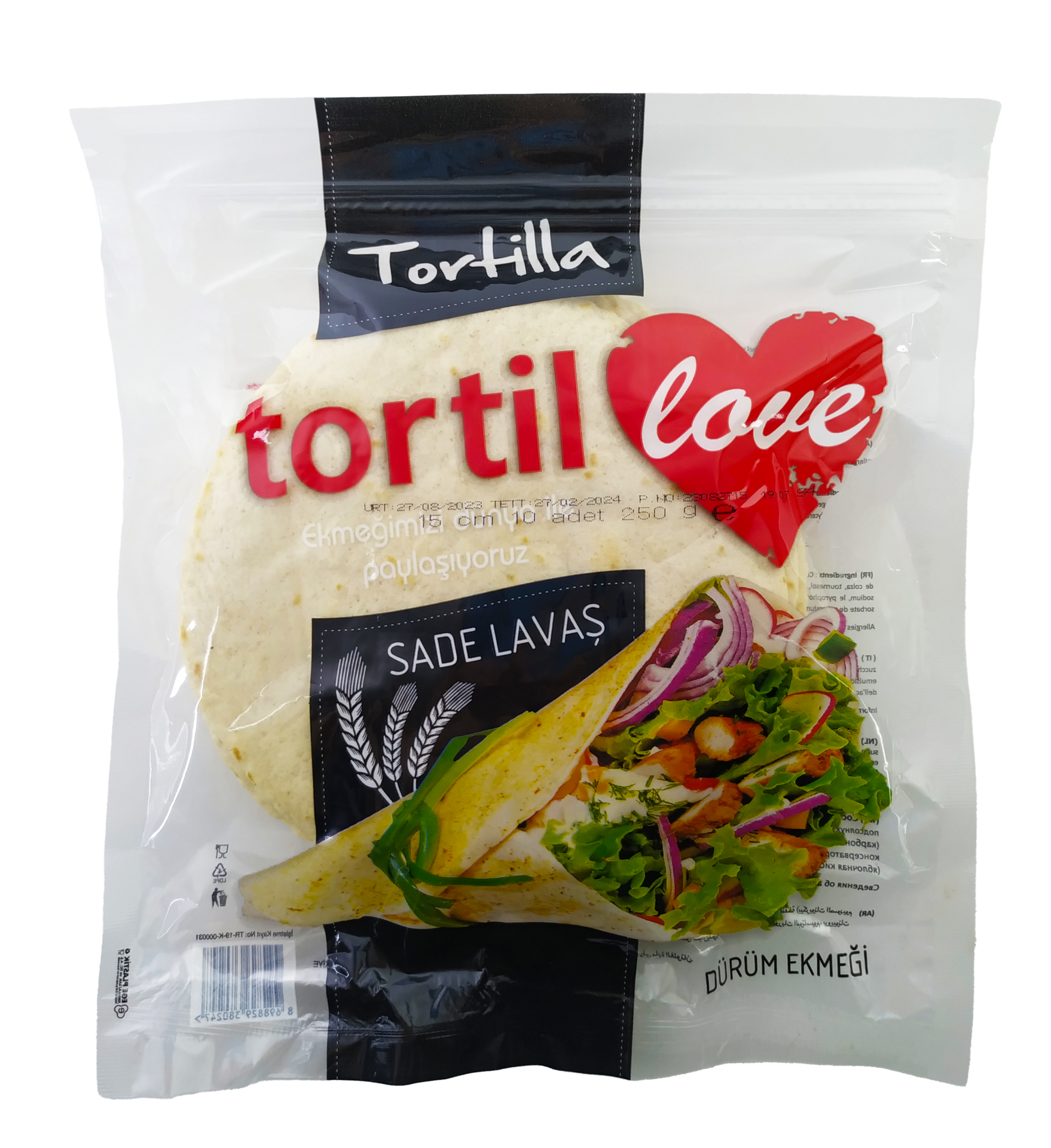 Mutlukal Tortilla 15cm 10 Adet x 12 Paket (KOLİ)