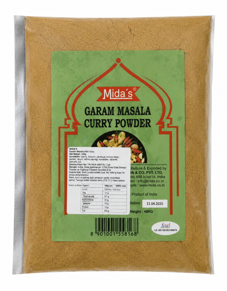 Mida's Garam Masala Köri Tozu 400 Gr