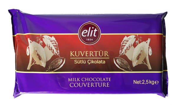 Elit Sütlü Çikolata Kuvertür 2,5 Kg