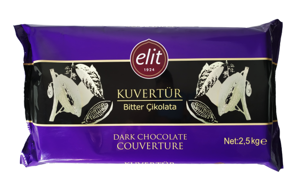 Elit Bitter Çikolata Kuvertür 2,5 Kg