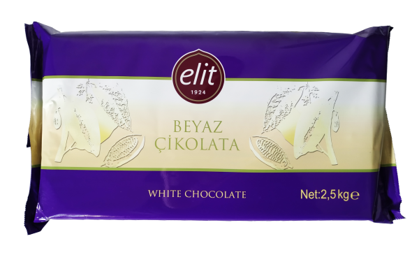 Elit Beyaz Çikolata Kuvertür 2,5 Kg