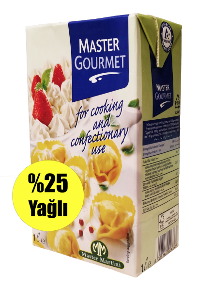 Master Gourmet Krema %25 Yağlı 1 Litre x 12 Adet