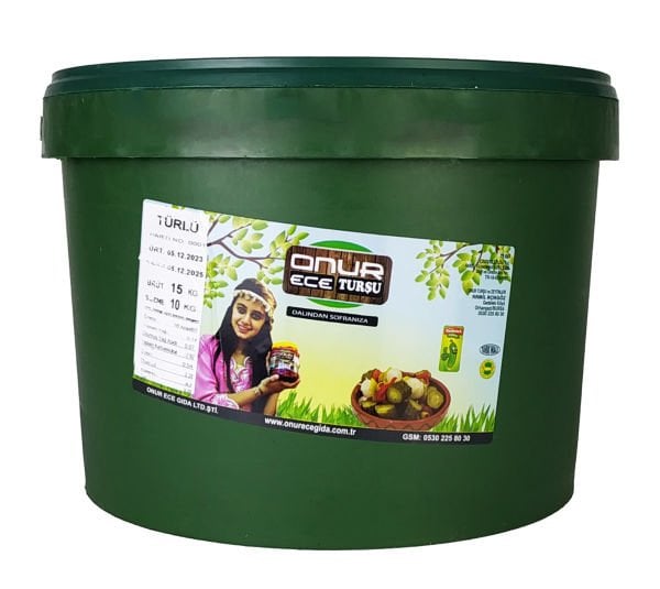 Onur Ece Karışık Turşu 18/1 Net 10 Kg