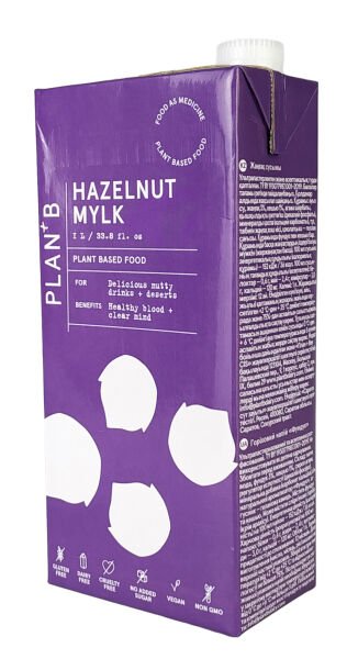 Plan+b Bitkisel Bazlı Fındıklı Vegan Süt 1 Litre x 12 Adet