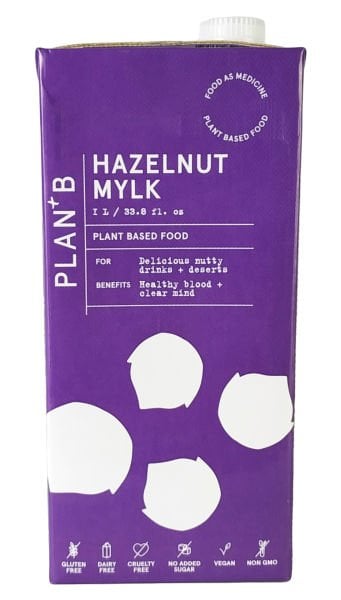 Plan+b Bitkisel Bazlı Fındıklı Vegan Süt 1 Litre x 12 Adet