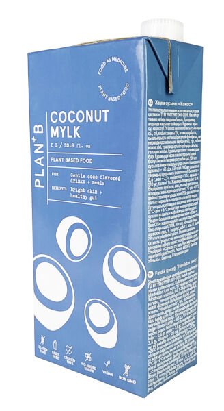 Plan+b Bitkisel Bazlı Hindistan Cevizli Vegan Süt 1 Litre x 12 Adet