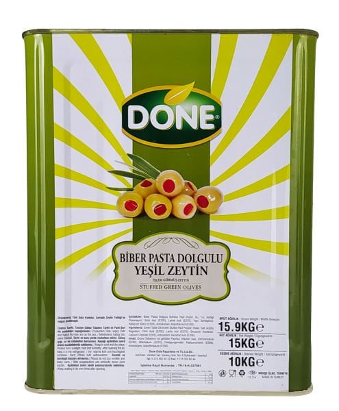 Done Izgara Yeşil Zeytin 10 Kg Teneke