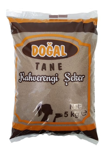 Doğal Tane Esmer Şeker 5 Kg
