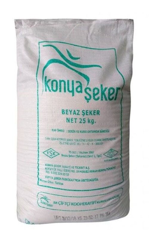Konya Beyaz Toz Şeker 25 Kg