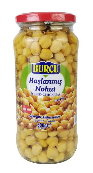 Burcu Haşlanmış Nohut 600 Gram x 12 Adet