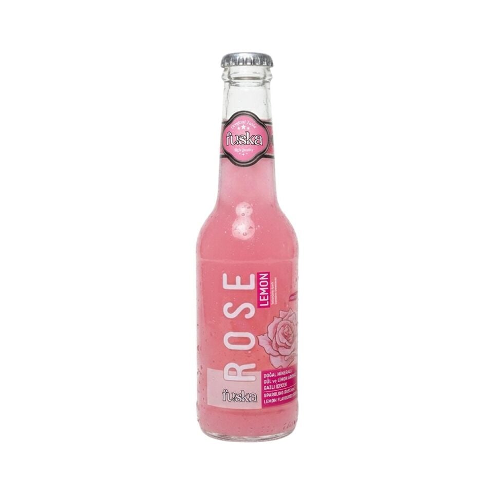 Fuska Gül ve Limon Aromalı Doğal Mineralli Kalorisiz Gazlı İçecek 250ml x 6 Adet (Koli)