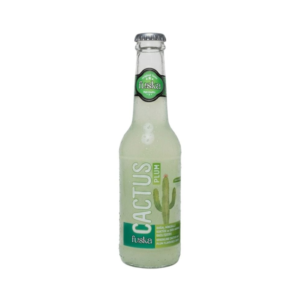 Fuska Kaktüs ve Erik Aromalı Doğal Mineralli Gazlı İçecek 250ml x 6 Adet(Koli)