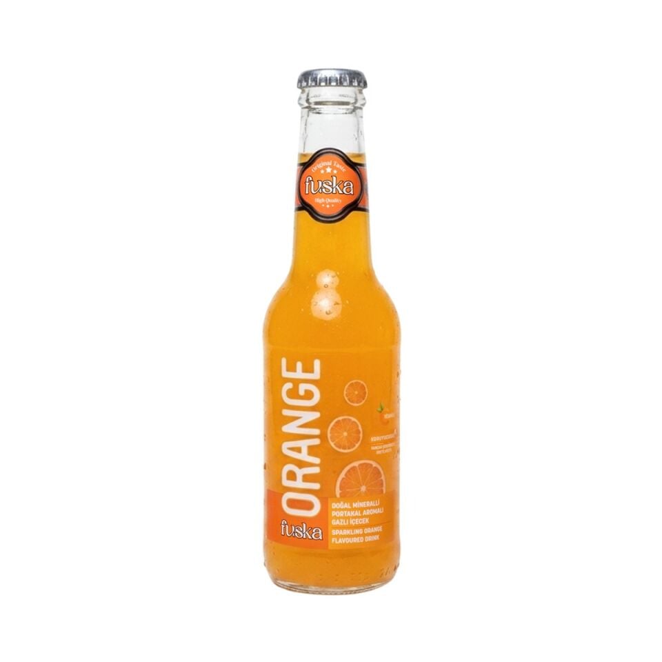 Fuska Doğal Mineralli Portakal Aromalı Pancar Şekerinden Gazlı İçecek 250ml x 6 Adet(Koli)