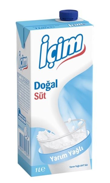 İçim Yarım Yağlı Süt 1 Litre x 12 Adet