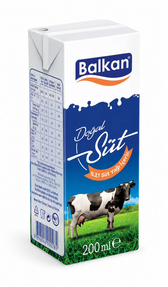 Balkan 200 Ml Uht Yağlı Süt 27 Adet (Koli)