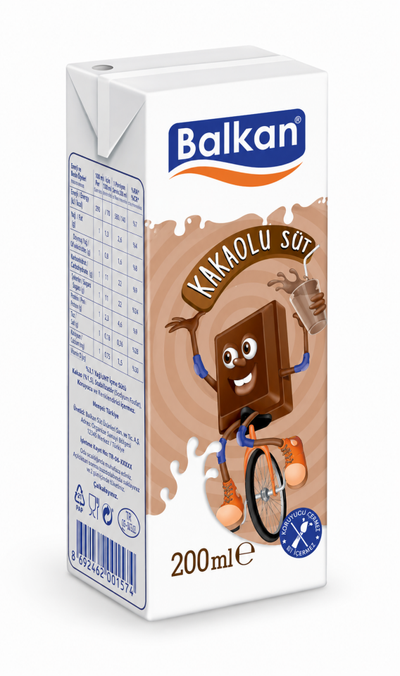 Balkan 200 Ml Kakaolu Uht Süt 27 Adet (Koli)