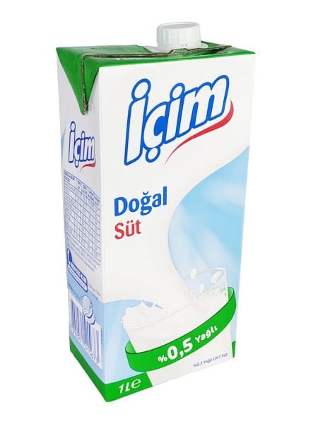 İçim Süt %0,5 Yağlı 1 Litre x 12 Adet