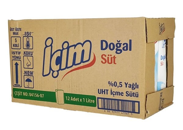 İçim Süt %0,5 Yağlı 1 Litre x 12 Adet