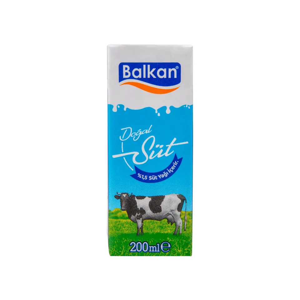 Balkan 200 Ml Yarım Yağlı Uht Süt 27 Adet (Koli)