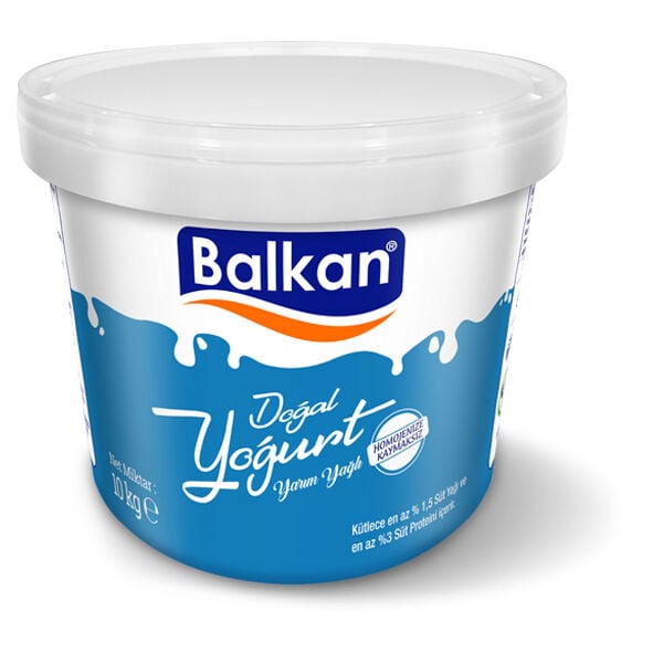 Balkan 10 Kg Yarım Yağlı Homojen Yoğurt