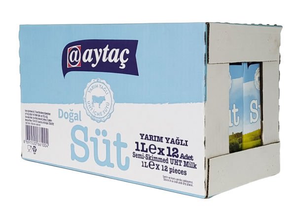 Aytaç Yarım Yağlı Süt 1 Litre x 12 Adet