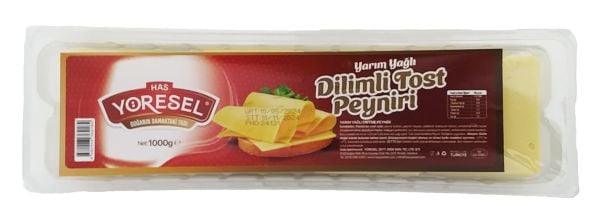 Hasyöresel Yarım Yağlı Dilimli Tost Peyniri 1 Kg x 8 Adet