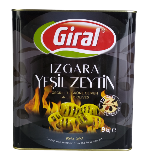 Giral Tam Yağlı Izgara 181-200 Yeşil Zeytin 9 Kg