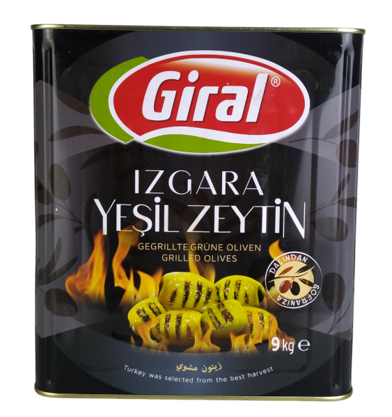 Giral Tam Yağlı Izgara 181-200 Yeşil Zeytin 9 Kg