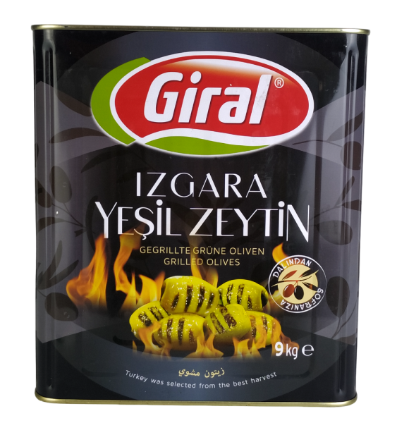 Giral Tam Yağlı Izgara 181-200 Yeşil Zeytin 9 Kg