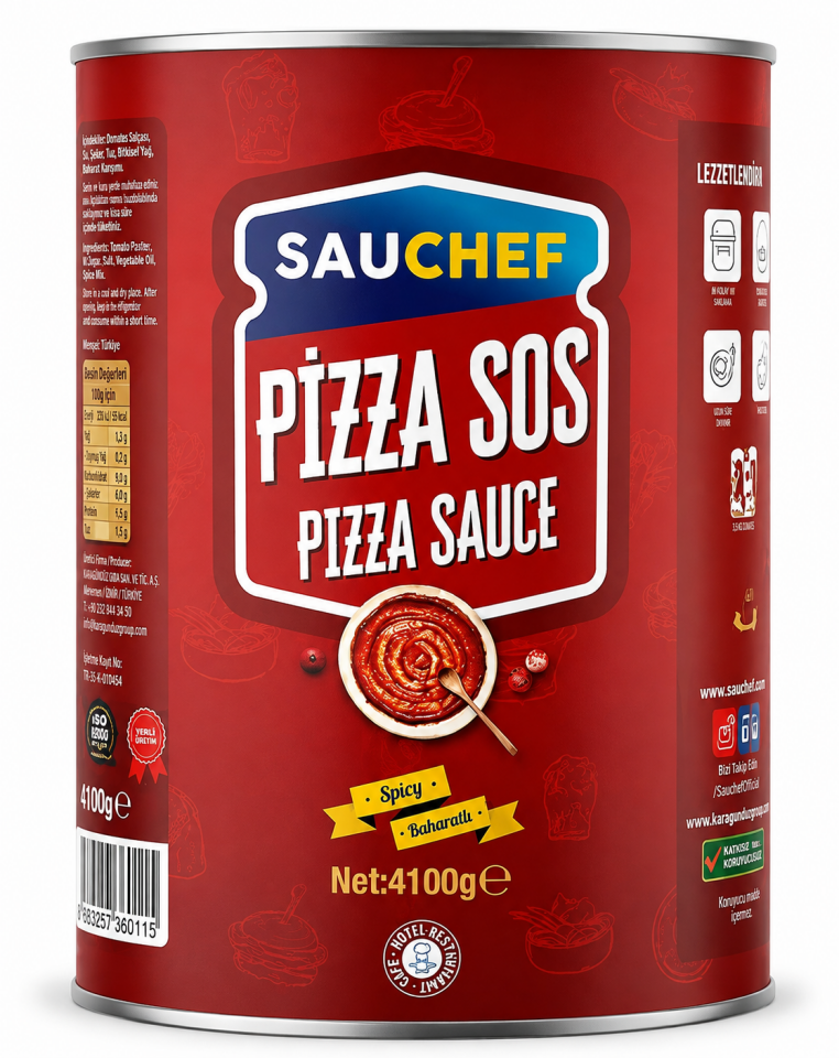 Sauchef Pizza Sosu 4,1 Kg x 6 Adet