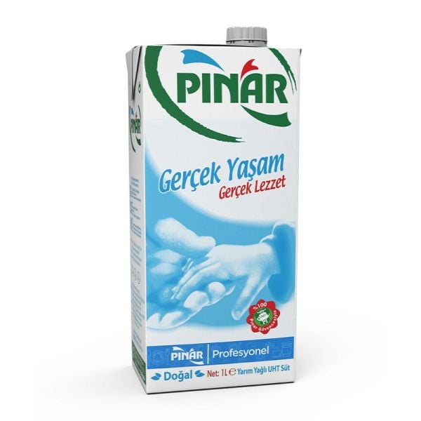 Pınar Profesyonel Yarım Yağlı Süt 1 Lt x 12 Adet