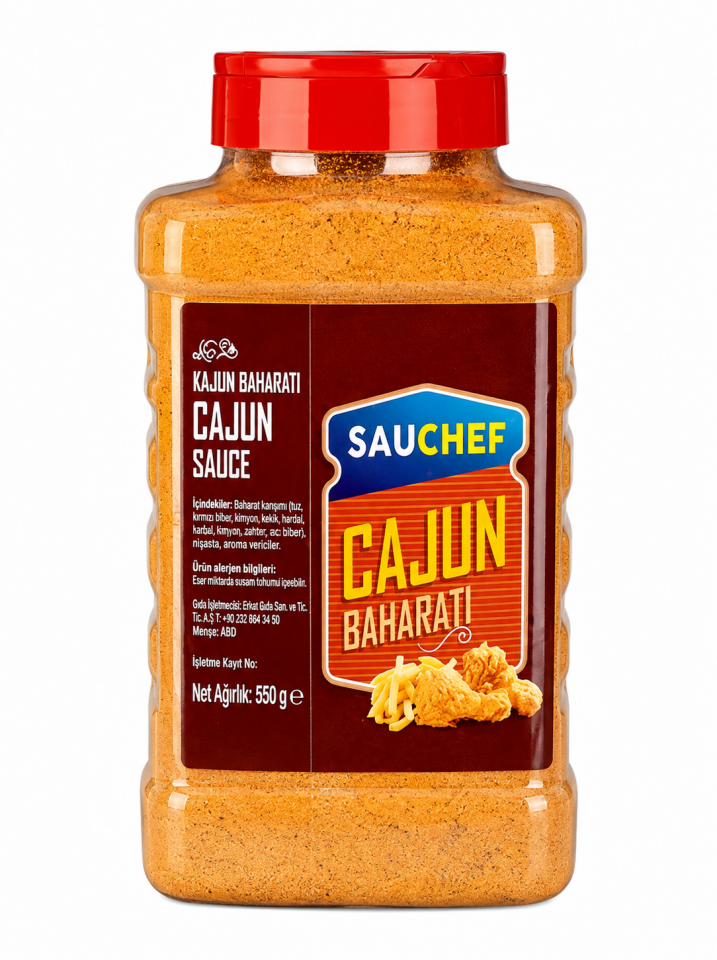 Sauchef Cajun Baharatı 600 Gr x 12 Adet